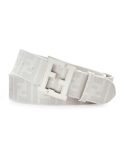 fendi logo college belt white|original fendi belts.